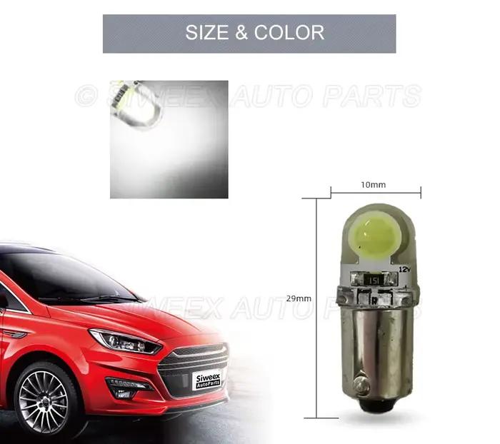 BA9S-Ampoule LED COB T4W SMD en Silicone, Clip, Auto, Nik, Lecture, Porte Bretonne, Véhicule, Lampes de Signalisation, Lumière Blanche, DC 12V, 1 Pc