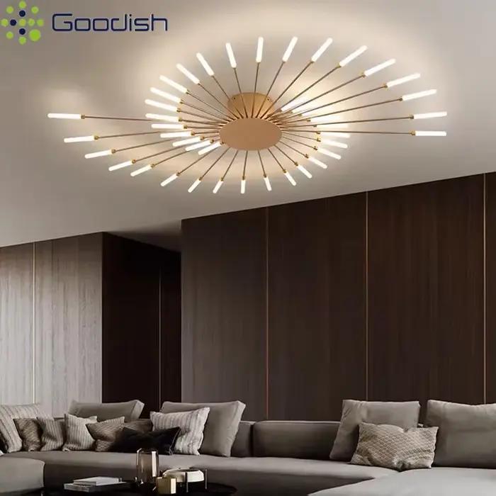 Moderne élégant simplicité rotatif stylo pointe en forme de LED plafonnier Art lampe créative pour salon décoration de la maison lustre