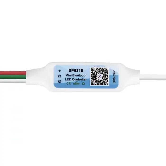 Lumière de bande de LED IOS Android DC5V-24V WS2812B Contrôleur Mini Musique Bluetooth App Contrôleur pour WS2812 WS2811 Piexls Adressable