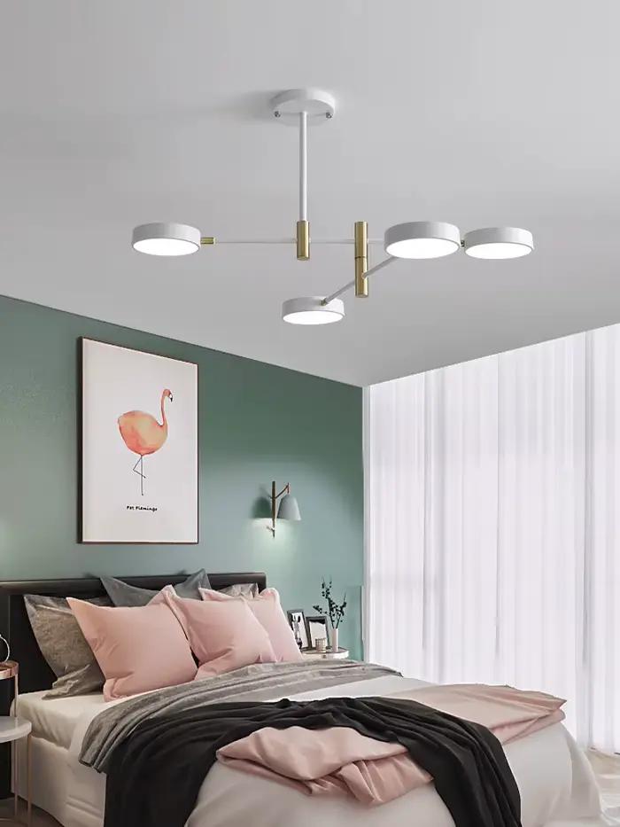 Moderne minimaliste personnalité créative chambre LED lustre nordique postmoderne maison restaurant design salon éclairage
