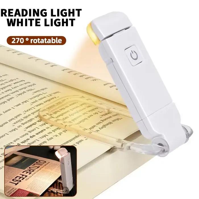 Mini lampe de lecture à Clip LED, petite veilleuse, chargement USB, luminosité réglable, Protection des yeux, Portable