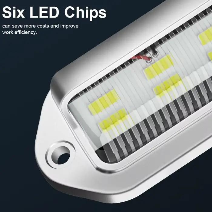 Feux de plaque d'immatriculation 6 LED pour camion, feux de position latéraux, feux de sécurité pour voiture, remorque, camping-car, van, bateau, pick-up, lampes de porte extérieures et intérieures 12