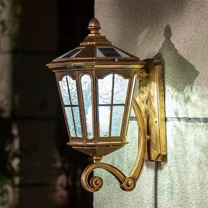 Lampe murale solaire américaine, étanche, pour extérieur, jardin, villa, balcon, couloir, portail, cour