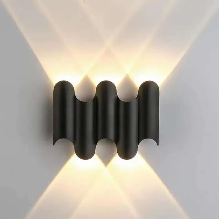 Applique murale LED en aluminium IP65 étanche pour éclairage intérieur et extérieur style moderne chambre salon escalier jardins balcons