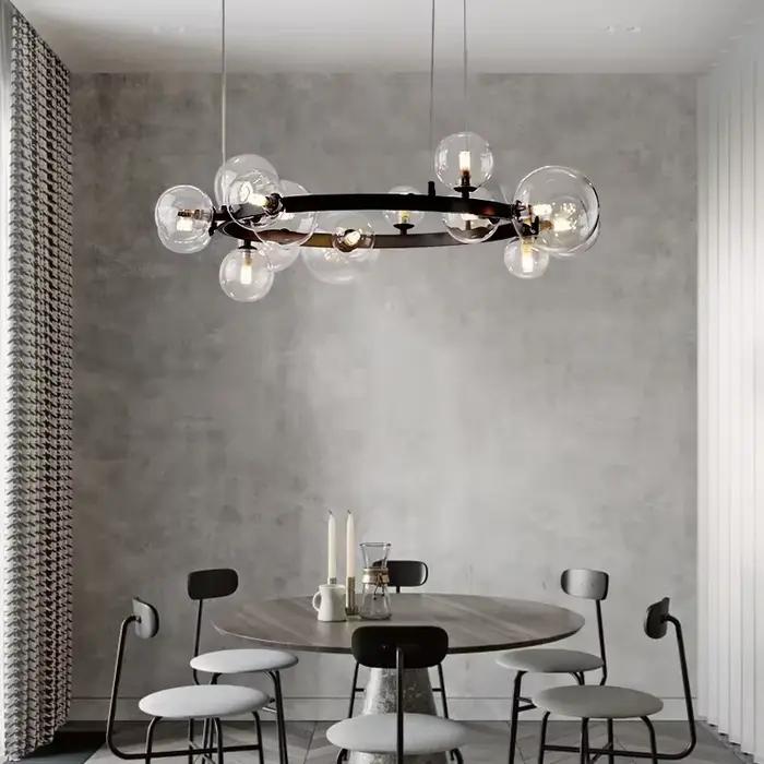 Lustre à bulles créatif moderne pendentif LED luminaire pour salon salle à manger chambre décor à la maison plafonnier