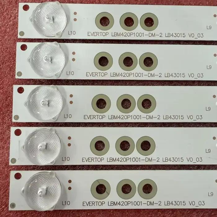 Bande LED 10LED pour 750Safe350 BDM4350nurse BDL4330QL Haier 43E4500RA 43PFT4131 43PFS5301 43PUF6061 43PUF6701 GJ-2K16-430-D510-V4