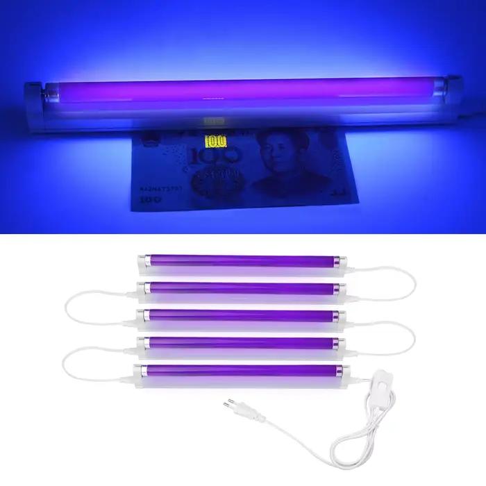 Lampe à Quartz ultraviolette 8W UV noir bleu clair BLB, ampoule Tube T5 110/220V UVA 365nm, lampe sèche pour ongles, détecteur d'argent, décoration lumière noire