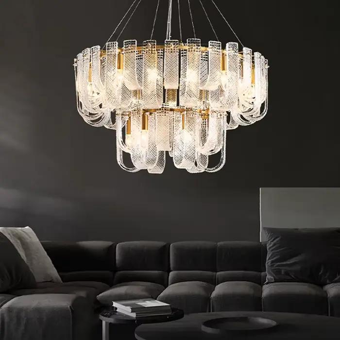 Lustre Moderne 2026 – Suspension Design en Anneau pour Hall d'Entrée