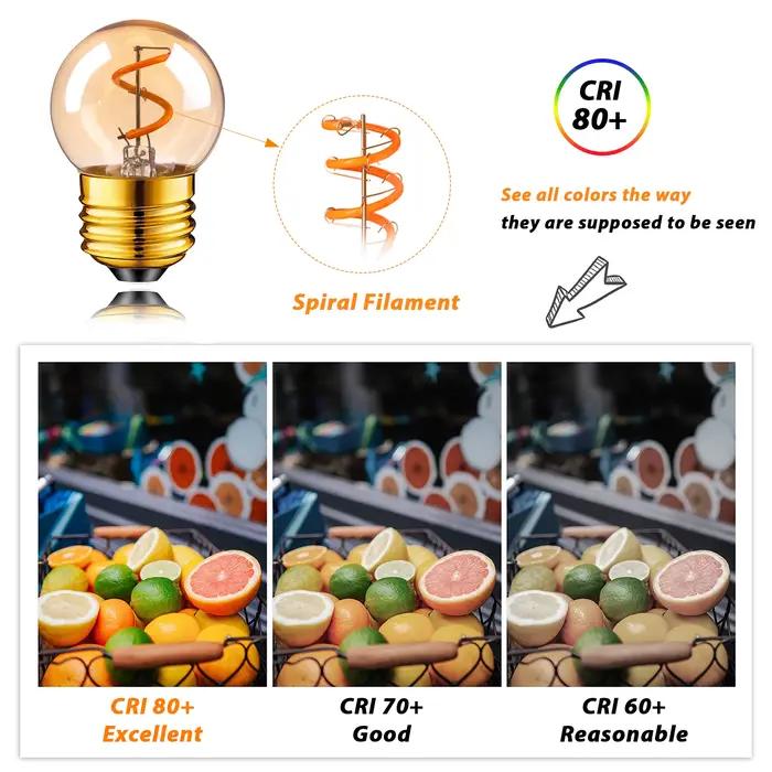 Ampoules LED à filament spiralées E14 E27 globe vintage doré pour salon chambre à coucher occasions spéciales