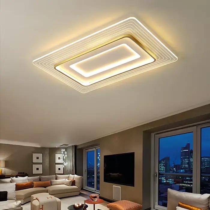 LED plafonnier 2025 nouveau rayé acrylique salon salle à manger couloir lumière minimaliste Ultra-mince chambre luminaire intérieur
