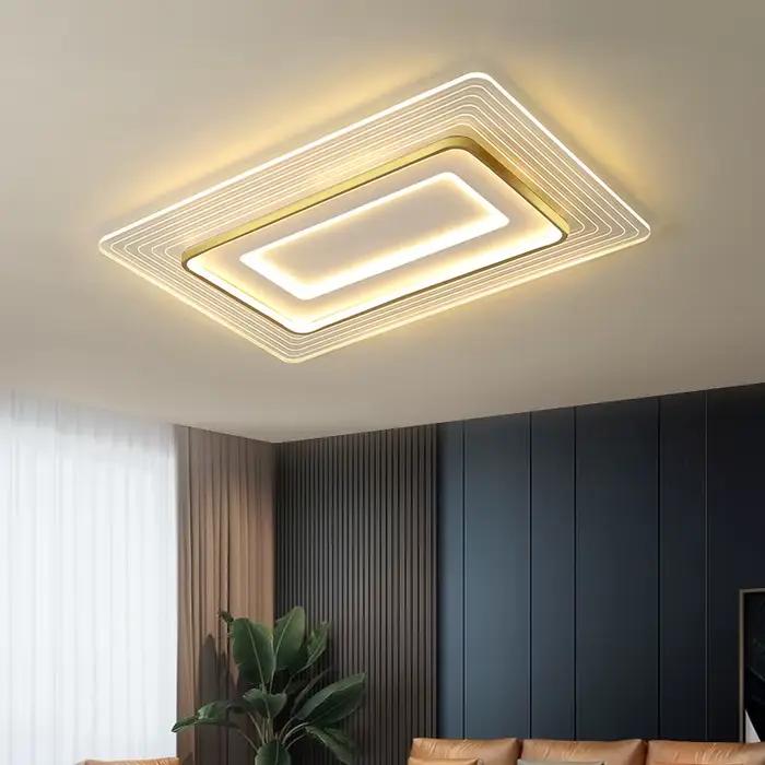 LED plafonnier 2025 nouveau rayé acrylique salon salle à manger couloir lumière minimaliste Ultra-mince chambre luminaire intérieur
