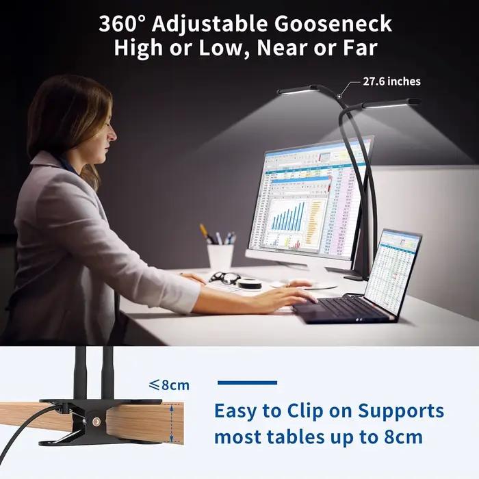 Barre lumineuse de moniteur LED, lampe de bureau d'ordinateur RVB, écran à gradation automatique, lampe de face, moniteur PC, lampe de travail USB, luminaire de lecture