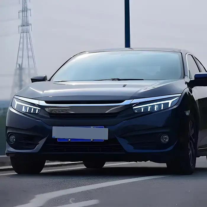 Feux avant de voiture pour Honda Civic X 10Th 2016 – 2021, ensemble de lentilles de phares automobiles LED, mise à niveau, accessoires de Style ailes d'ange