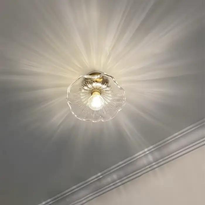 Lampe plafonnier nordique LED moderne en bronze et verre pour cuisine salle à manger chambre entrée étude