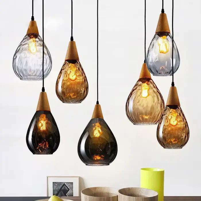 Lampe suspendue moderne en verre