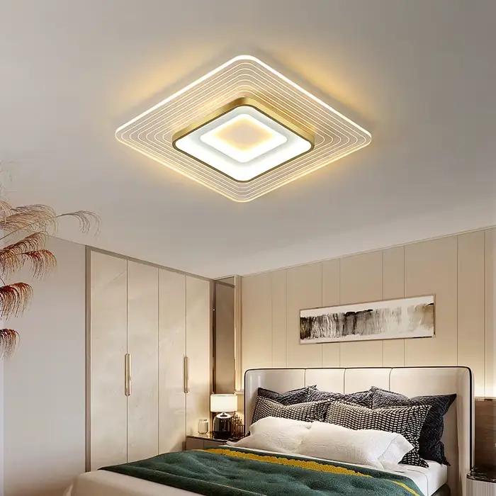 LED plafonnier 2025 nouveau rayé acrylique salon salle à manger couloir lumière minimaliste Ultra-mince chambre luminaire intérieur