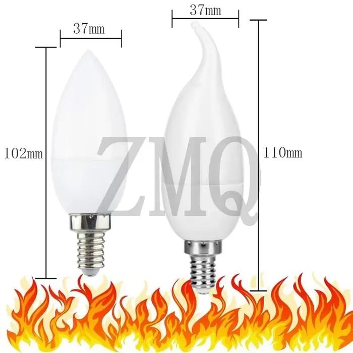 Ampoule LED Effet Flamme 4 Modes E14 E27, Lumière LED Effet Flamme pour Fêtes, Simulation de Feu, Décoration KTV, Festival, Jardin