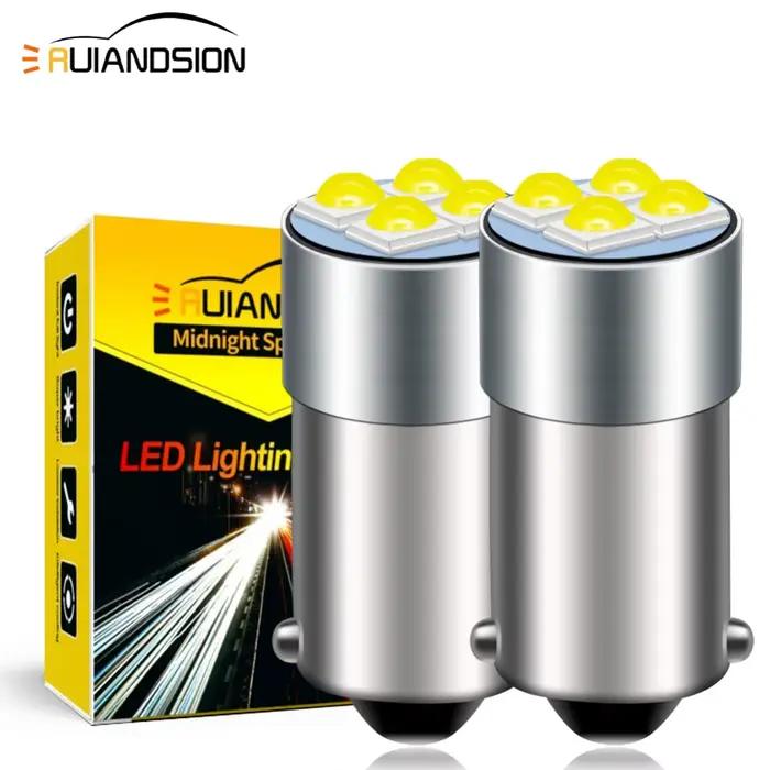 2 pièces BA9S LED ampoule BAW9S BAX9S BAY9S lumière LED 4SMD 3030 feux de signalisation de voiture Lamp10-60V Non polarité Auto intérieur lampes de lecture