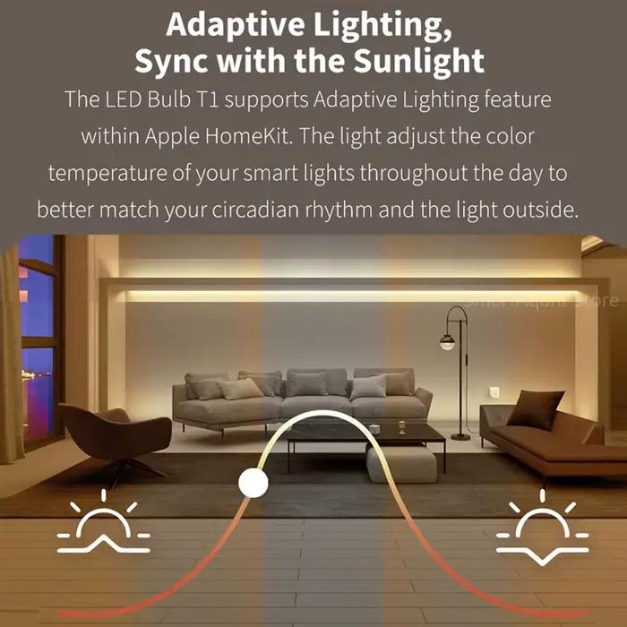 Aqara ampoule LED intelligente T1 Zigbee 3.0 E27 2700K-6500K 220-240V APP lampe à distance lumière pour Xiaomi maison intelligente mihome Homekit App