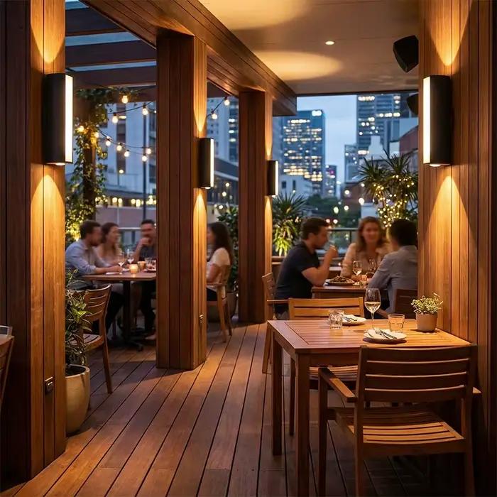 Applique Murale Extérieure Étanche IP65 12W LED pour Décoration Domestique et Éclairage Commercial AC85-265V pour Entrepôt, Hôtel, Restaurant, Extérieur