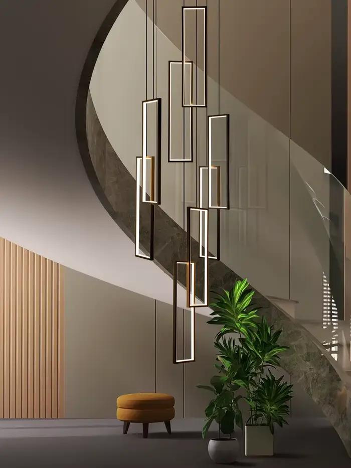 Lustre Led rectangulaire au design moderne