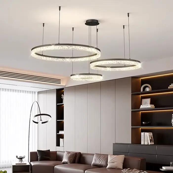 Moderne salle à manger manger lampes suspendues éclairage intérieur plafonnier suspension led lustres pour salon éclairage intérieur