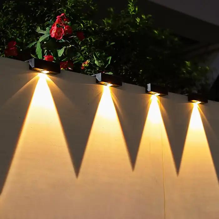LED lampes de jardin solaires Super lumineux étanche lampes à énergie solaire balcon escaliers éclairage public lumière du soleil extérieure LED lumières
