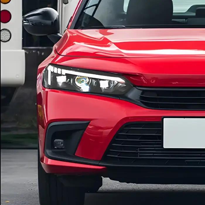 Ensemble de phares automobiles pour Honda Civic 11Th 2021 – 2024, phares avant de voiture Led, mise à niveau du nouveau projecteur, accessoires à trois lentilles