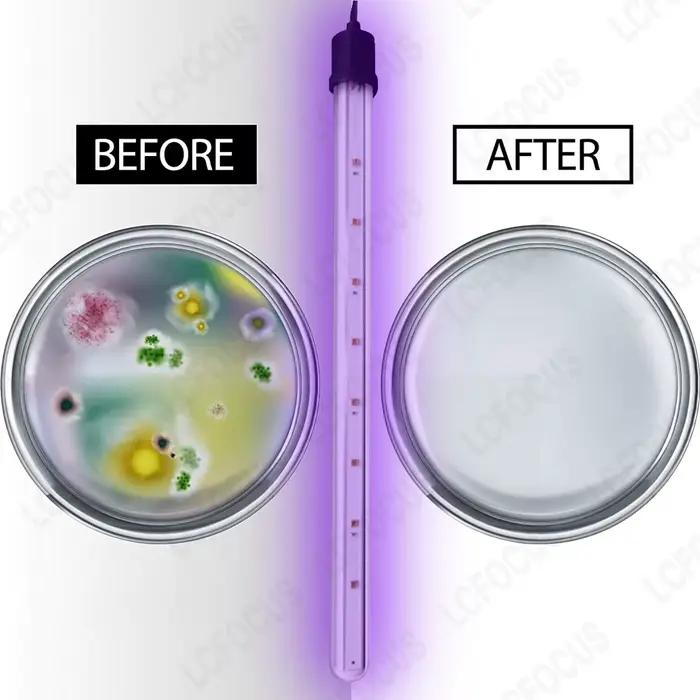 Lampe UV LED T6 4W 6W 8W 10W 270nm 280nm UVC IP68 ampoule étanche 12V 24V pour la stérilisation de l'eau et de l'air purification désinfection