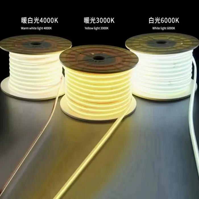 Bande lumineuse LED COB CCT RGBCCT ADDRESS Pixel Full RGBIC étanche IP67 5/8/10MM 2700-6500K Dimmable Bicolor Réglable Fine