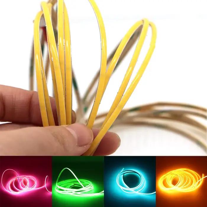 Bande lumineuse LED COB ultra-fine 3 mm, barre lumineuse RA90 3000K 4000K 6500K rouge bleu DC 12V, éclairage linéaire flexible, ruban LED pour la décoration de la pièce