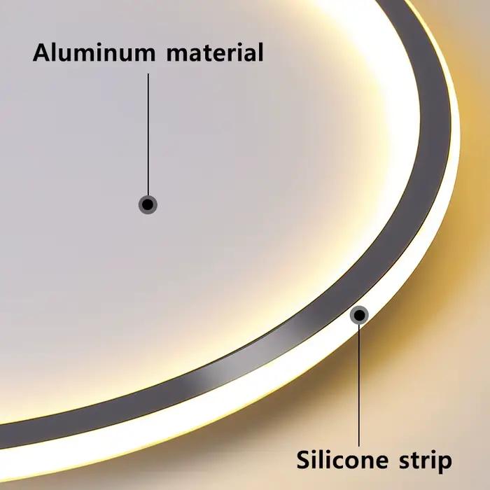 Plafonnier LED moderne pour salon, chambre à coucher, balcon, couloir, lampes de plafond ultra fines de forme circulaire, à intensité variable avec télécommande
