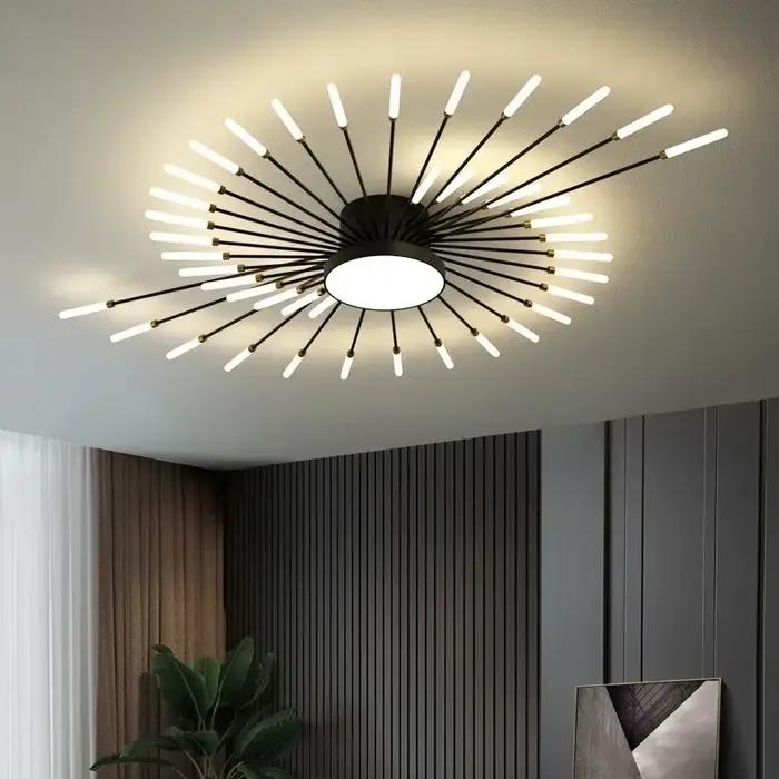 Moderne élégant simplicité rotatif stylo pointe en forme de LED plafonnier Art lampe créative pour salon décoration de la maison lustre
