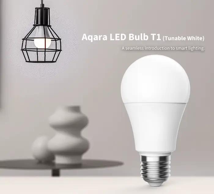 Aqara – ampoule LED connectée T1 Zigbee 3.0, E27, 2700K-6500K, 220-240V, lampe à distance avec application pour maison connectée Xiaomi mi home Homekit, nouveauté