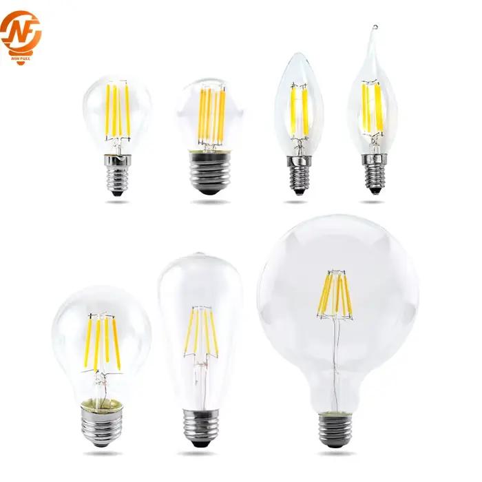 E14 E27 LED ampoule 220V verre Vintage LED Filament ampoule 2W 4W 6W 8W rétro décoration à incandescence LED éclairage lampe Ampoule