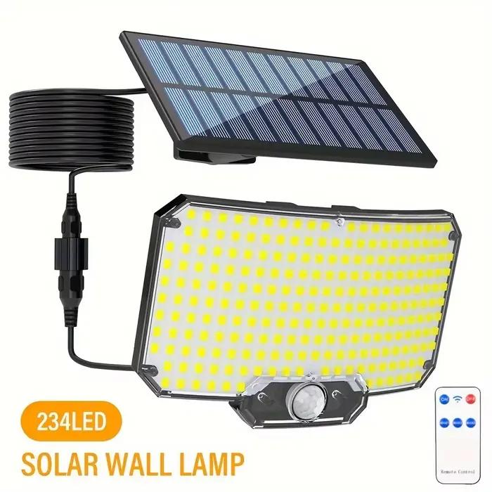 106/234LED lumière solaire COB applique capteur de mouvement lampe solaire étanche extérieure lumière du soleil clôture réverbère décoration de jardin