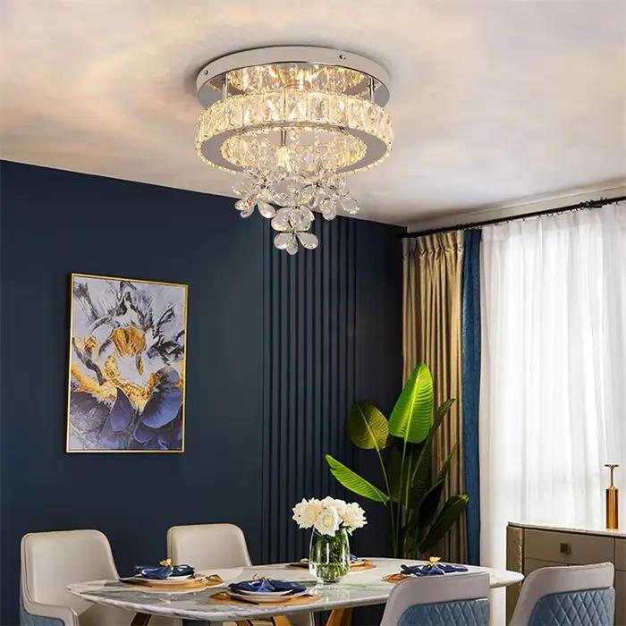 Lustre moderne pour chambre salle à manger Led plafonnier avec télécommande luminaires suspendus décoration de la maison