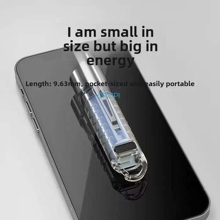 Smile Shark – Mini lampe de poche LED Rechargeable, lumière forte, porte-clés multifonctionnel Super lumineux, avertissement extérieur pour la maison, nouvelle collection