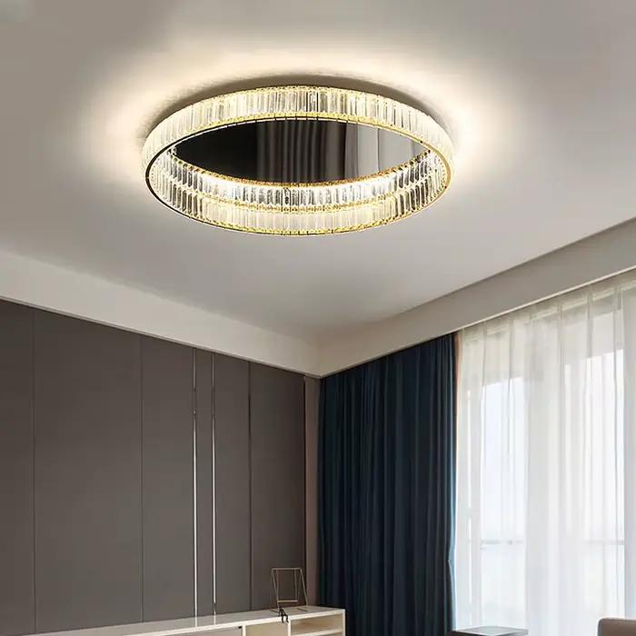 Lustre moderne cristal Led Plafond Lustres éclairage salon décor suspension lampe salle à manger