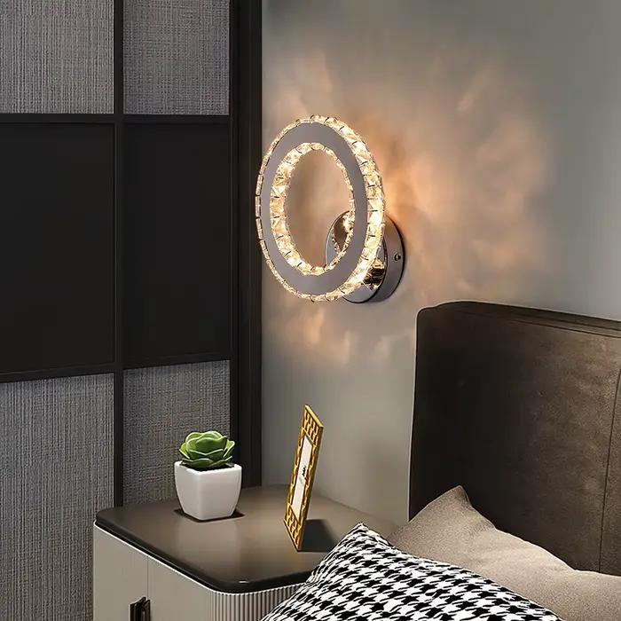 Coeur applique murale cristal Led moderne