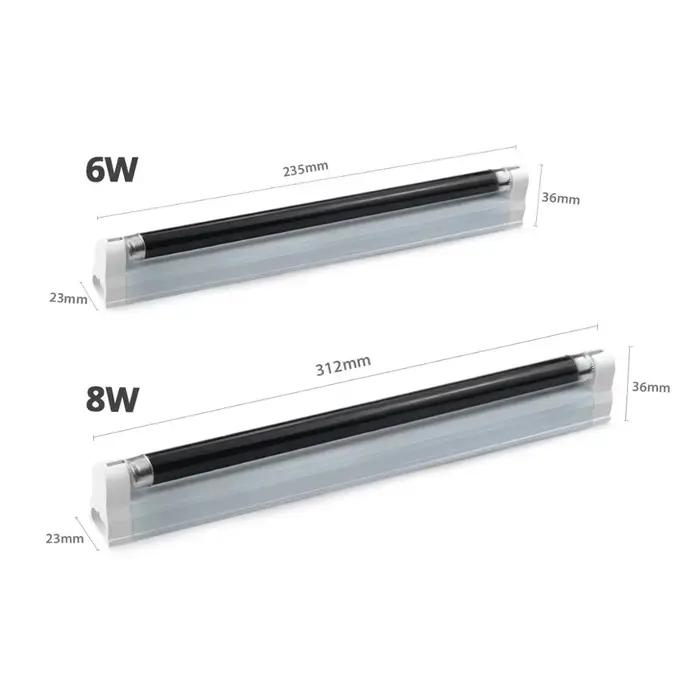 Lampe à Quartz ultraviolette 8W UV noir bleu clair BLB, ampoule Tube T5 110/220V UVA 365nm, lampe sèche pour ongles, détecteur d'argent, décoration lumière noire