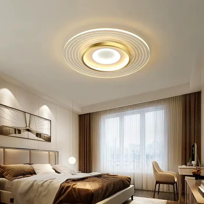 LED plafonnier 2025 nouveau rayé acrylique salon salle à manger couloir lumière minimaliste Ultra-mince chambre luminaire intérieur