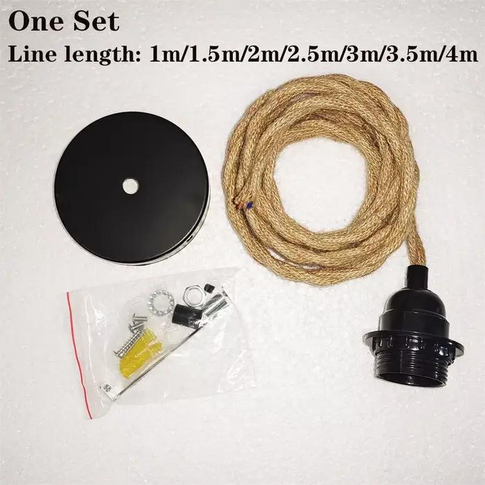 Lampe suspendue en corde de Jute