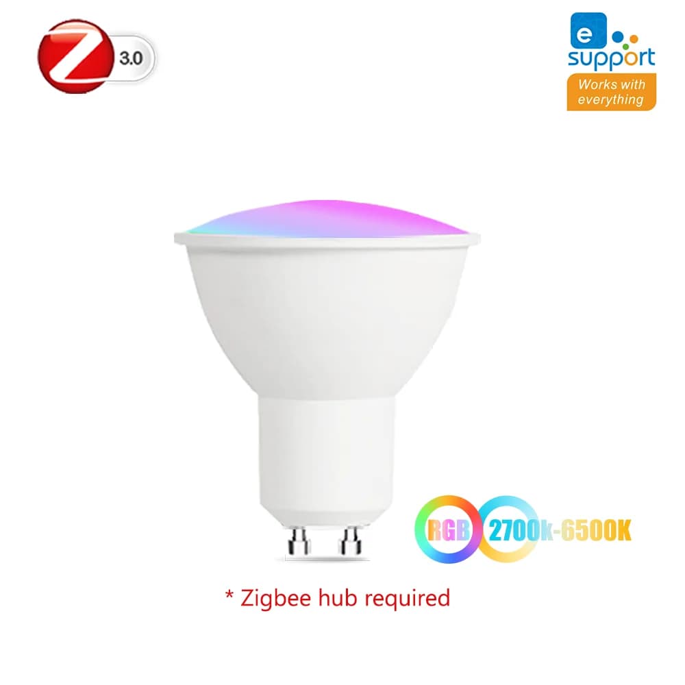 EWelink GU10 Smart Zigbee Wifi ampoule LED 5W GU10 RGB CW WW lampe de projecteur pour Alexa Google Y
