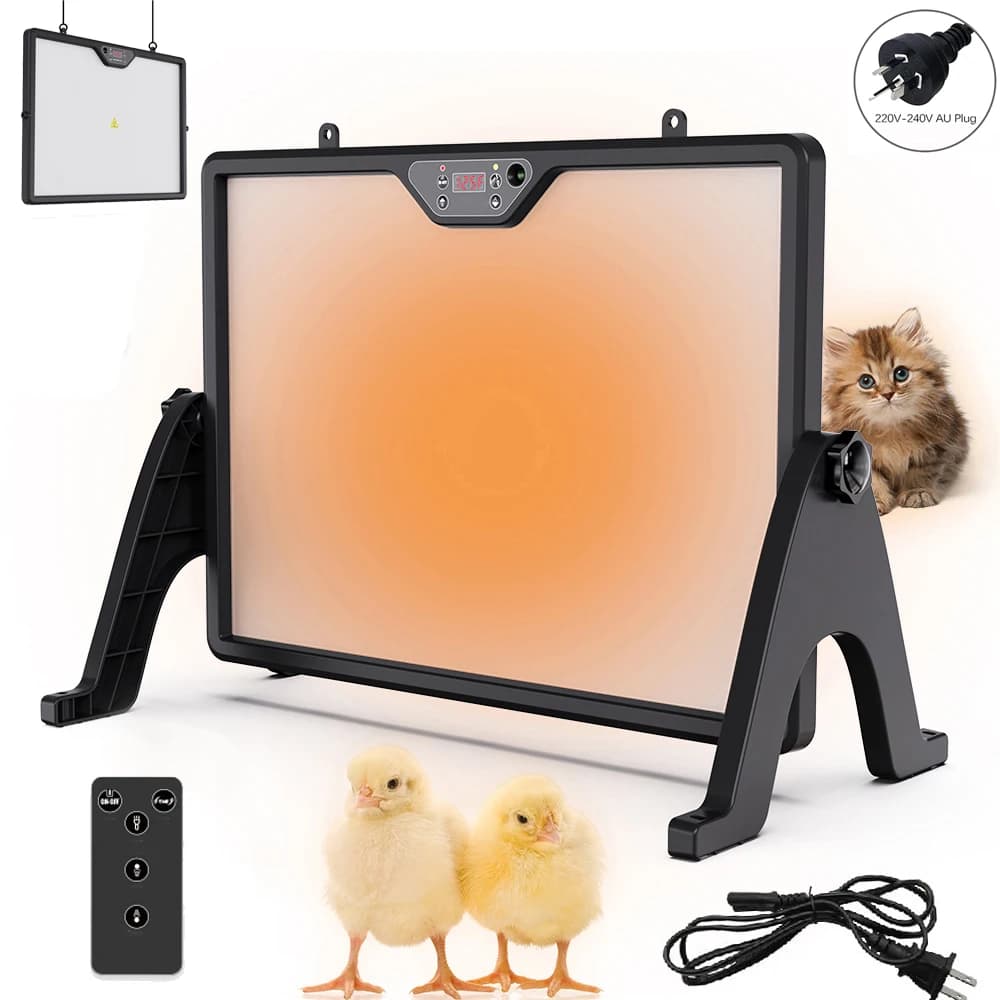 Plaque chauffante pour poussins, hauteur et Angle réglables, plaque chauffante pour 30 poussins, pla