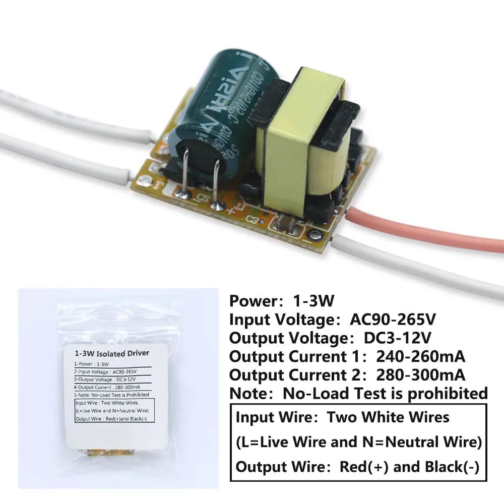 Driver LED 300mA 8-12W 1-3W 5W 4-7W 12W 18-25W 25-36W, unité d'alimentation LED, transformateurs d'é