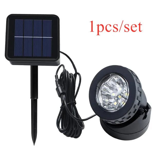 Projecteurs Solaires LED Étanches IP68, Éclairage d'Extérieur, Luminaire Décoratif de Paysage, Idéal