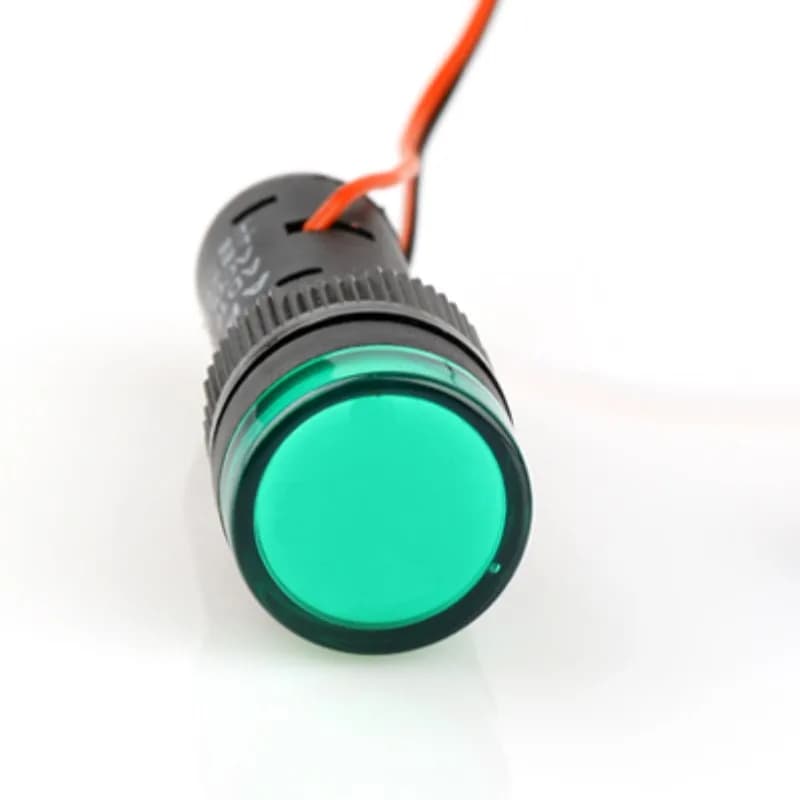 Indicateur de courant LED, indicateur de puissance, taille de taraudage de 16mm, feux d'alarme, indi