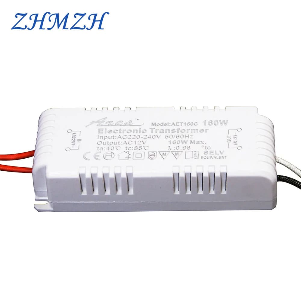 Transformateur électronique à intensité variable 120W 160W 180W 200W AC220V à AC12V pour lampe à Qua