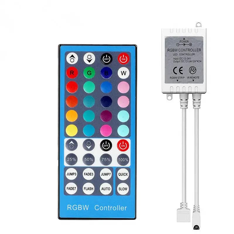 ECLH-Télécommande IR pour Bande Lumineuse LED, 4 Canaux, DC 12V-24V, RGBW, Contrôleur Variateur 40 T